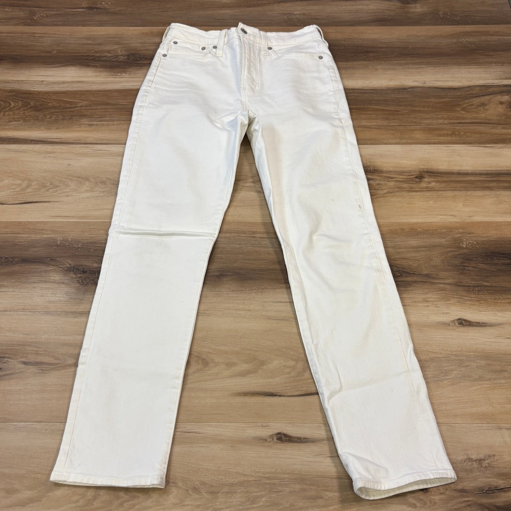 Madewell Perfect Vintage Jean Womens 24 Minimalist Cotton Blend Tapered White‎